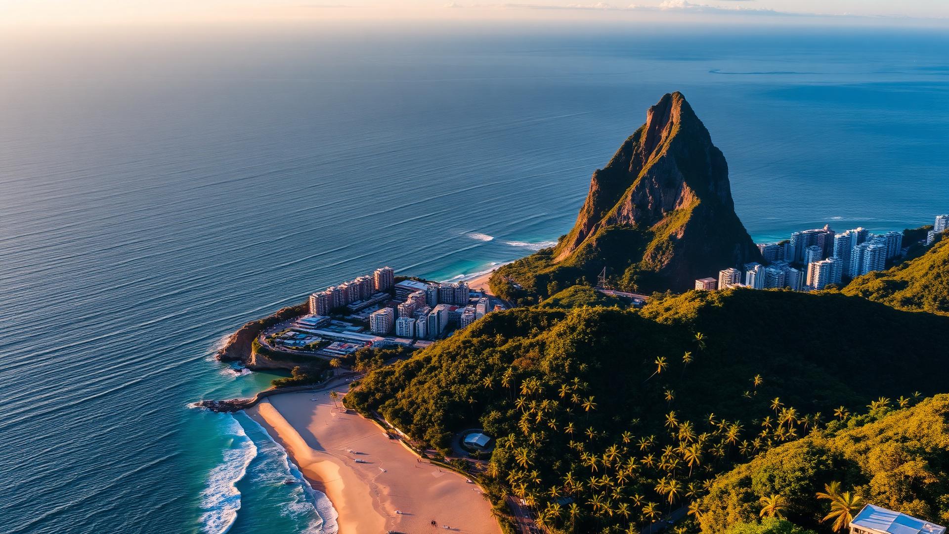 Vista do litoral do Rio de Janeiro usada no GeoCarioca